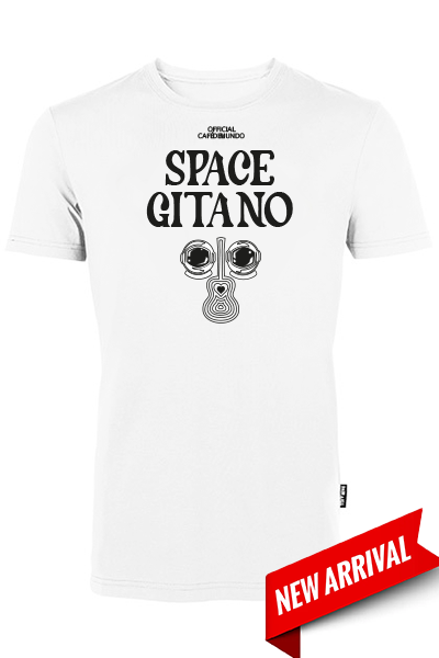 T-Shirt "official CAFÉ DEL MUNDO Space Gitano" white