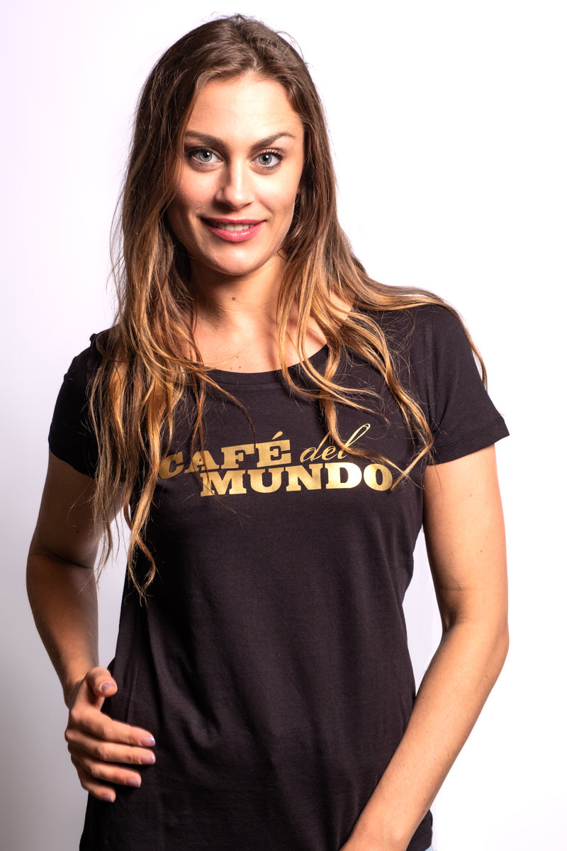 Tee-shirt logo doré