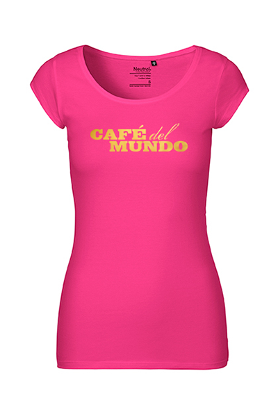 T-shirt pink | logo gold